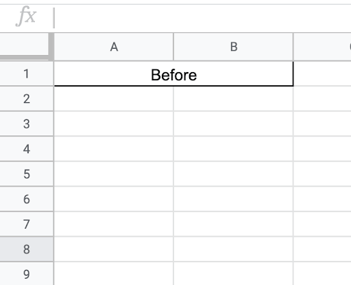 How to Merge Cells in Google Sheets - Before merging of cells Merge Cells in Google Sheets - before merging cells