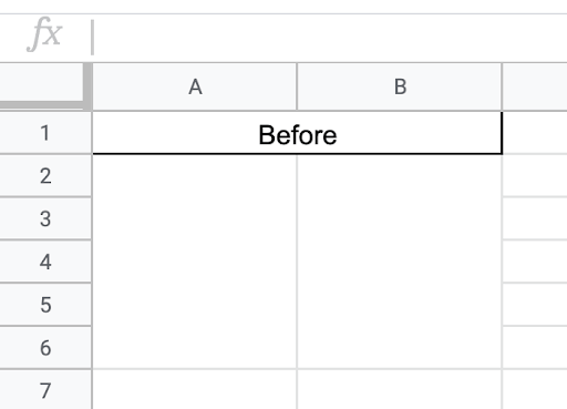 How to Unmerge Cells in Google Sheets - before unmerging cells.