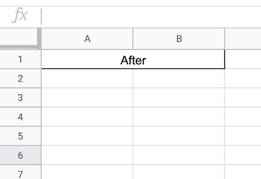 How to Unmerge Cells in Google Sheets - after unmerging cells Unmerge Cells in Google Sheets - after unmerging cells