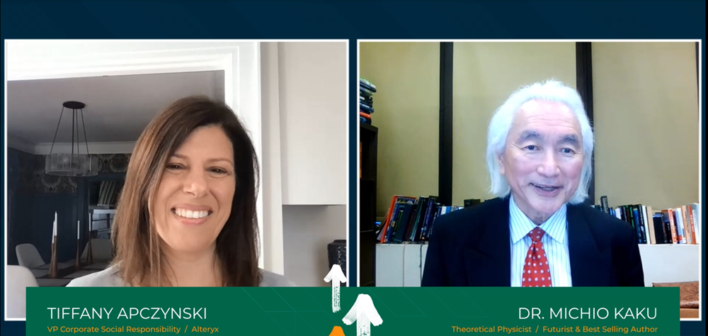 Tiffany Apczynski and Dr. Michio Kaku chat 