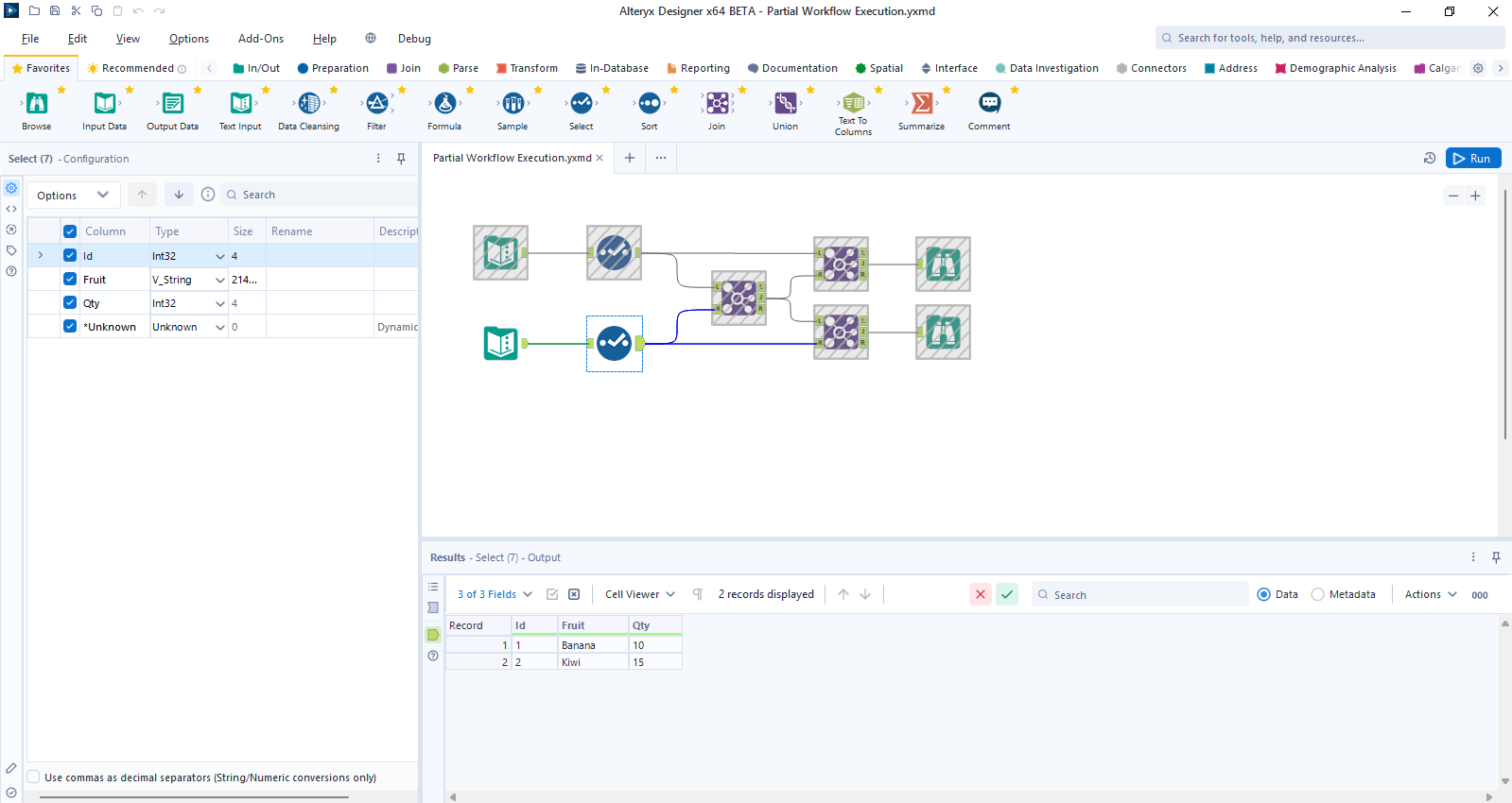Partial Workflow Execution