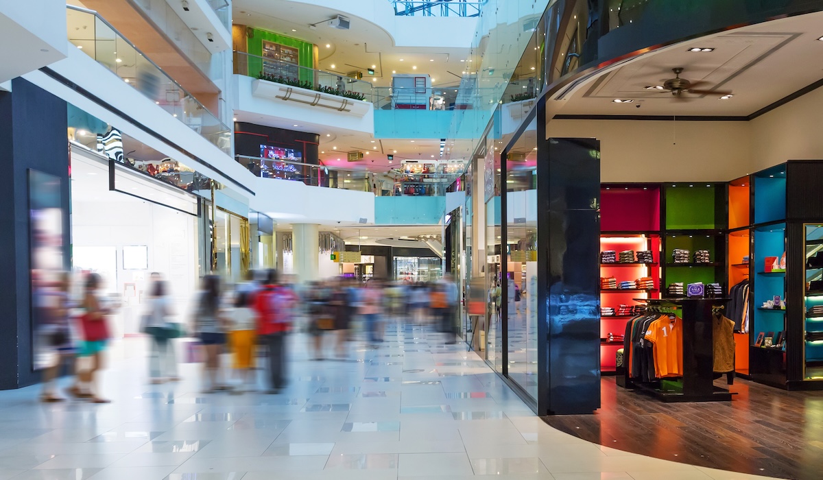 clothes display in the fashion store