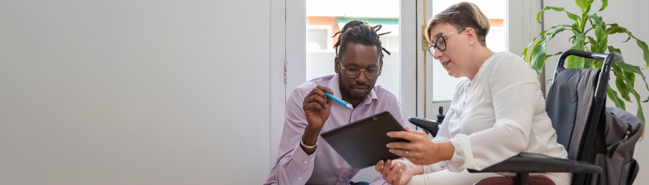 People discussing a report